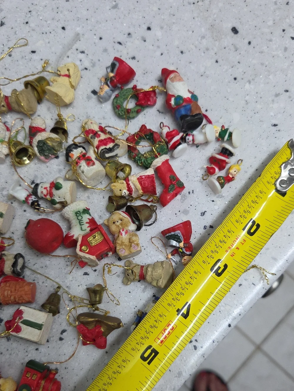 Vintage Miniature Christmas Ornaments Lot – Assorted Resin & Meta Holiday Figure